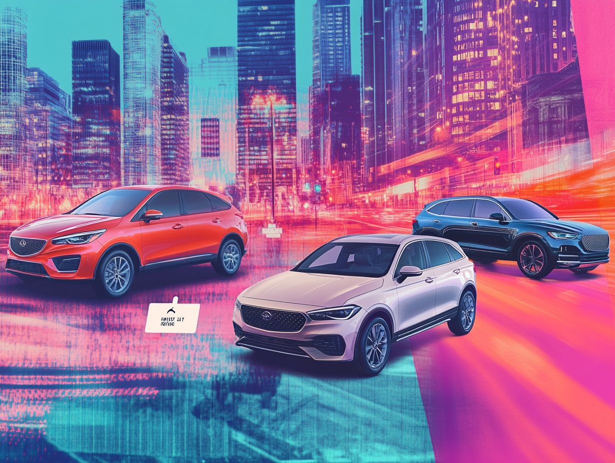 Image depicting various car subscription services with unlimited mileage options