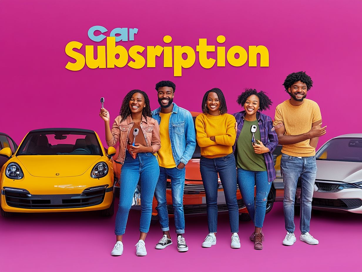 Visual guide to factors for choosing a car subscription service