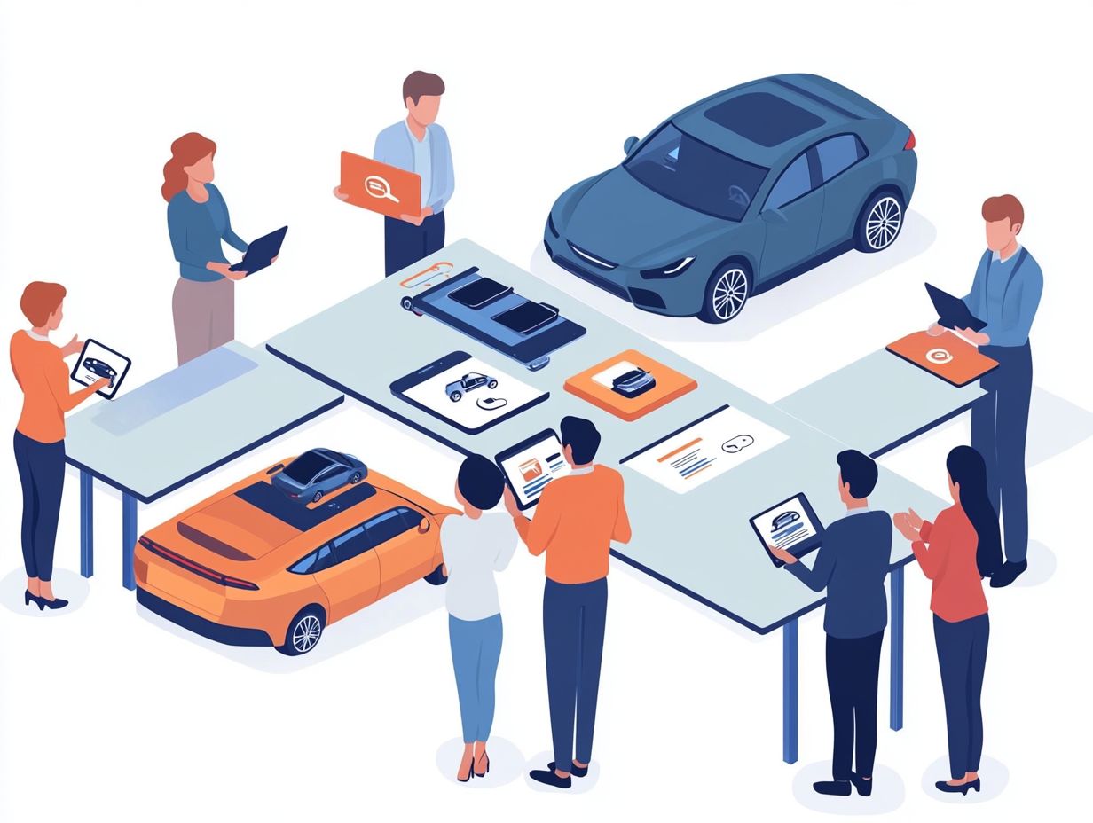 Infographic explaining how car subscription services work.