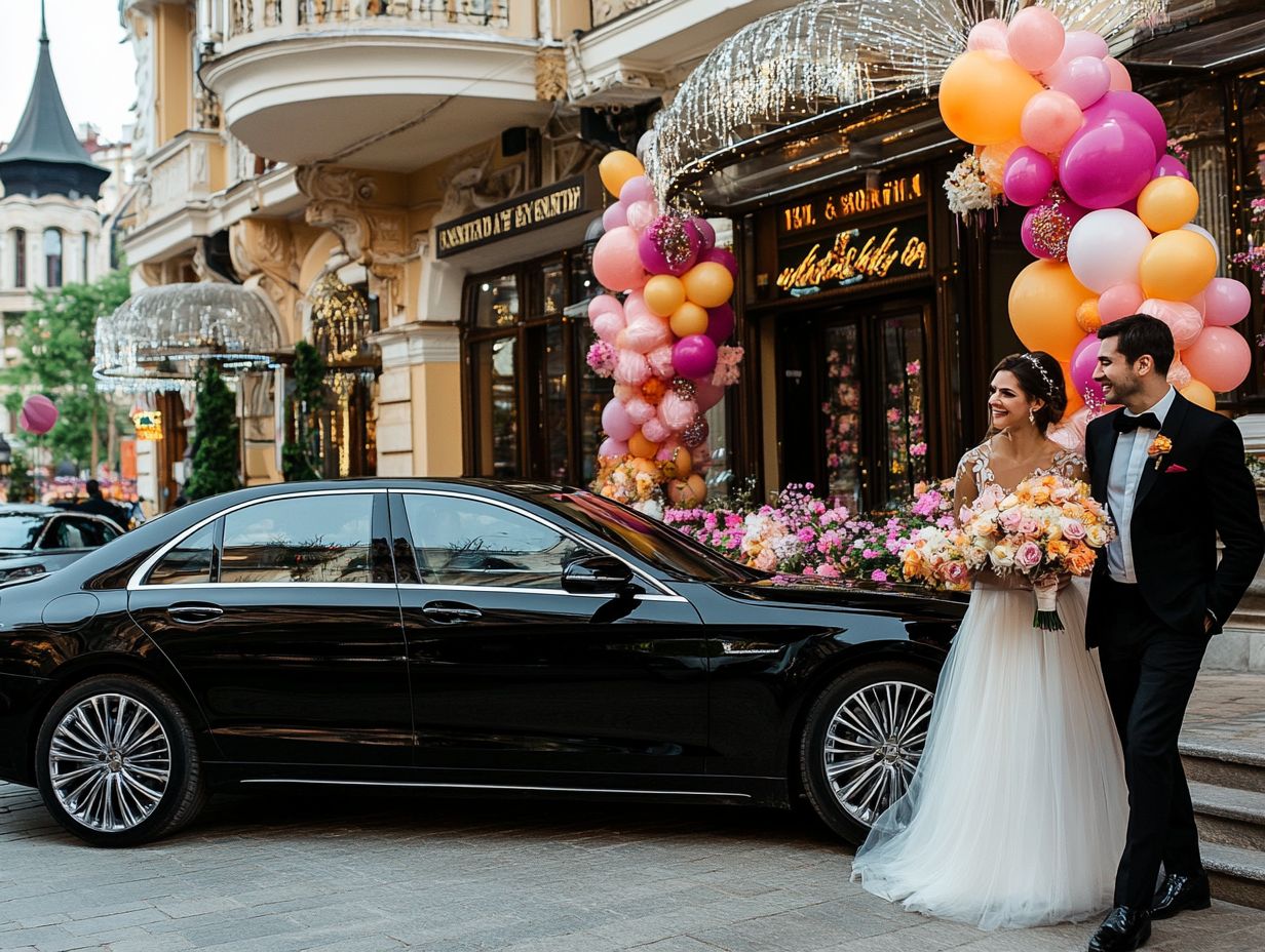 Image of a luxury car rental for special occasions