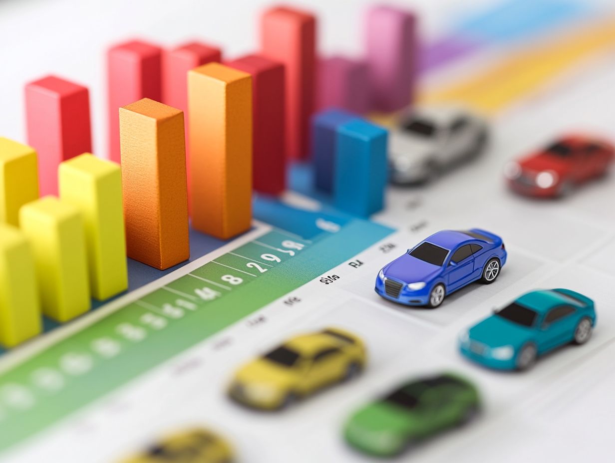 Graph showing the monthly costs of different car subscription plans.